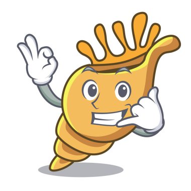 Bana egzotik kabuk maskot karikatür vektör çizim de