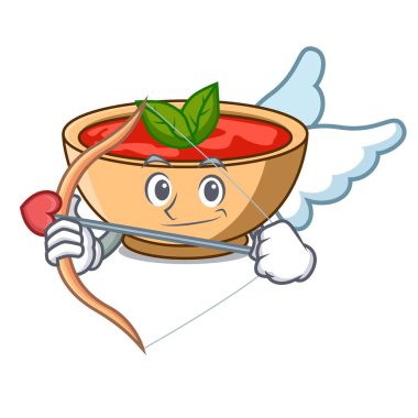 Aşk tanrısı domates çorbası karakter karikatür