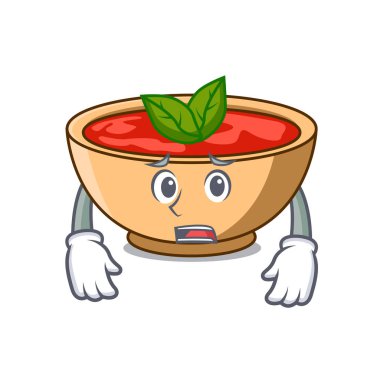 Korkarım domates çorbası karakter karikatür