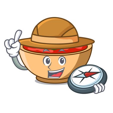 Explorer domates çorbası karakter karikatür