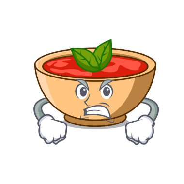Kızgın domates çorbası karakter karikatür