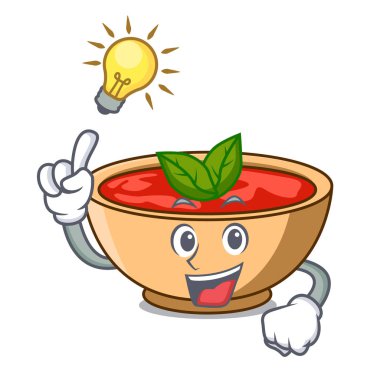 Bir fikir domates çorbası karakter karikatür var