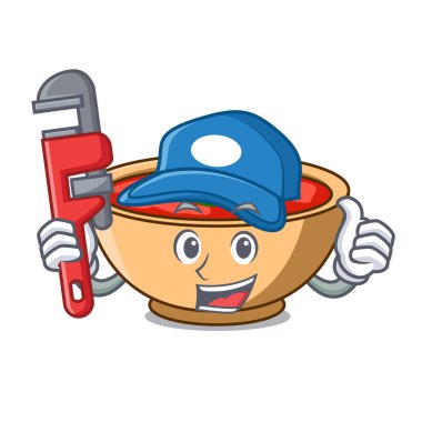 Tesisatçı domates çorbası karakter karikatür