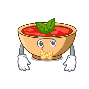 Sessiz domates çorbası karakter karikatür