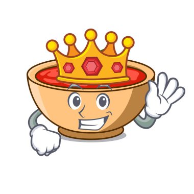 Kral domates çorbası karakter karikatür