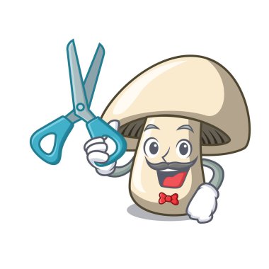 Kuaför champignon mantar karakter karikatür