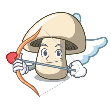 Aşk tanrısı champignon mantar karakter karikatür