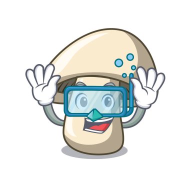 Dalış champignon mantar karakter karikatür