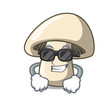 Süper cool champignon mantar karakter karikatür