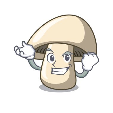 Başarılı champignon mantar karakter karikatür