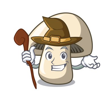 Cadı champignon mantar maskot çizgi film