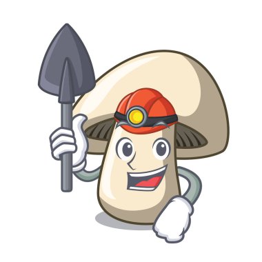 Madenci champignon mantar maskot çizgi film