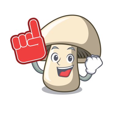 Köpük parmak champignon mantar maskot çizgi film