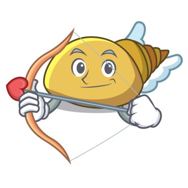 Aşk tanrısı yumuşakça kabuğu karakter karikatür vektör çizim