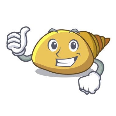 Yumuşakça kabuğu karakter karikatür vektör çizim yaşasın