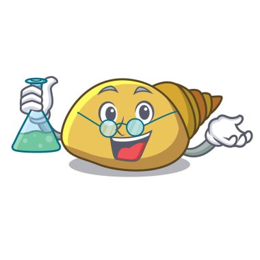 Profesör yumuşakça kabuğu karakter karikatür vektör çizim