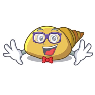 Geek yumuşakça kabuğu karakter karikatür vektör çizim