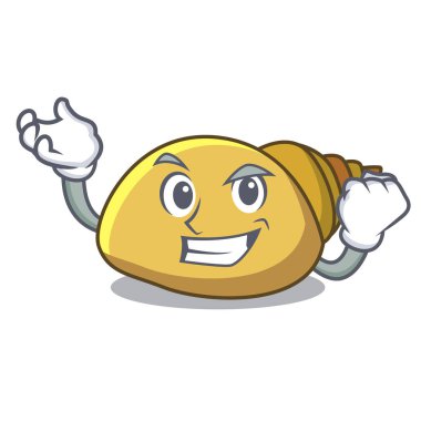 Başarılı yumuşakça kabuğu karakter karikatür vektör çizim