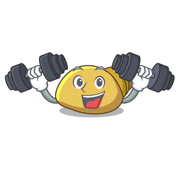 Fitness Molusco Shell Personagem Cartoon Vetor Ilustração —  Vetores de Stock