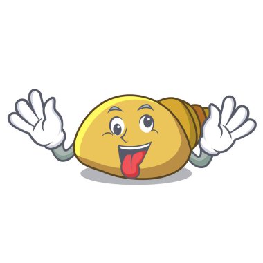 Deli yumuşakça kabuğu maskot karikatür vektör çizim