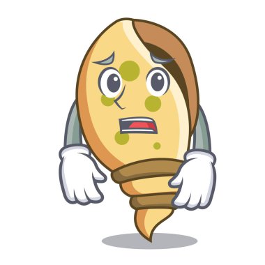Yazık ki deniz kabuğu maskot karikatür vektör çizim