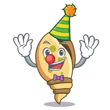 Palyaço deniz kabuğu maskot çizgi film