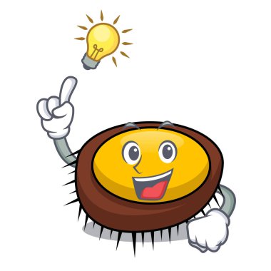 Bir fikir deniz kestanesi maskot karikatür vektör çizim var