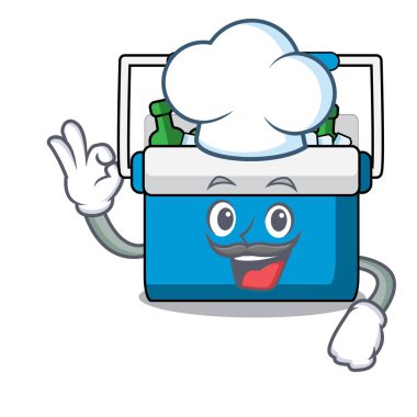 Şef dondurucu çanta karakter karikatür