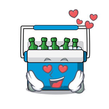 Aşk dondurucu çanta maskot karikatür