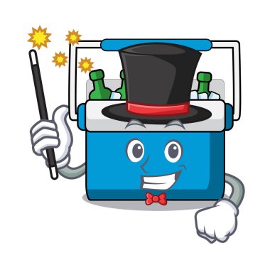 Sihirbaz dondurucu çanta maskot çizgi film