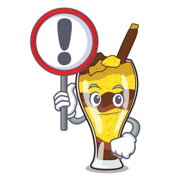 İşaret mangonada meyve karakter karikatür ile