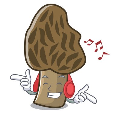 Dinleme müzik morel mantarlı maskot çizgi film