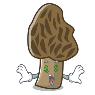 Para göz morel mantarlı maskot çizgi film