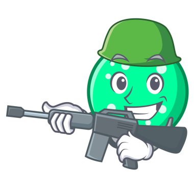 Ordu daire karakter karikatür tarzı