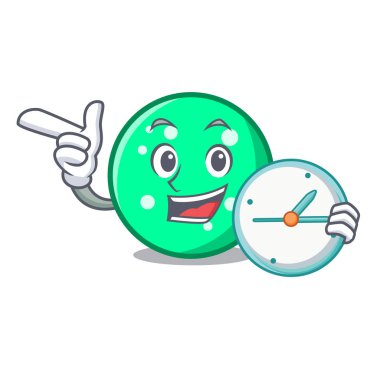 Saat daire karakter karikatür tarzı ile