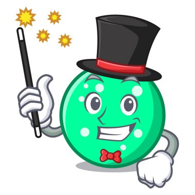 Büyücü daire maskot karikatür tarzı