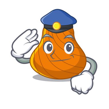 Polis sert kabuk karakter karikatür