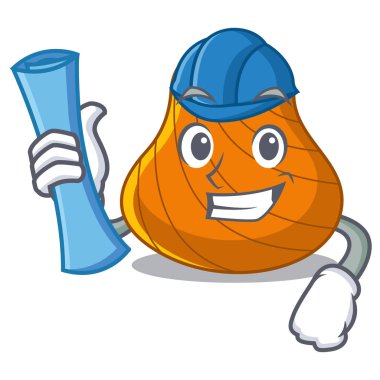 Mimar sert kabuk karakter karikatür