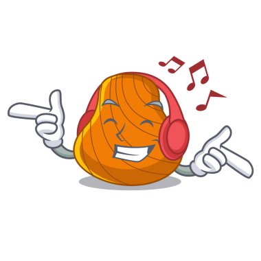 Dinleme müzik sert kabuklu maskot çizgi film