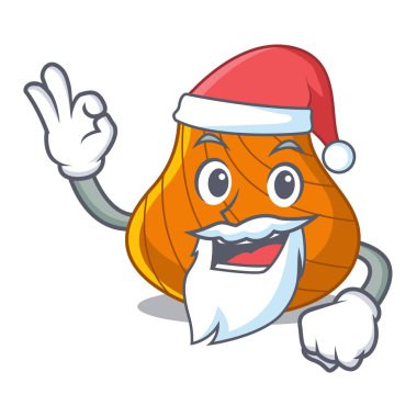 Santa sert kabuklu maskot karikatür vektör çizim