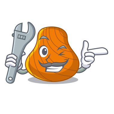 Mekanik sert kabuklu maskot karikatür vektör çizim