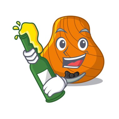 Bira sert kabuklu maskot karikatür ile