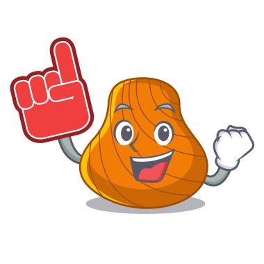 Köpük parmak sert kabuklu maskot çizgi film