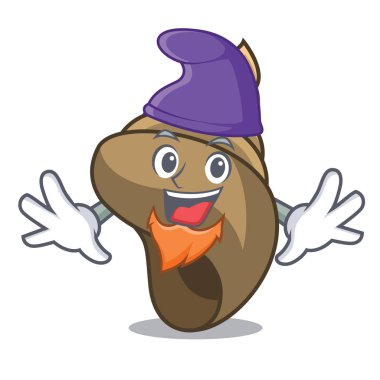 Elf sarmal kabuk karakter karikatür vektör çizim