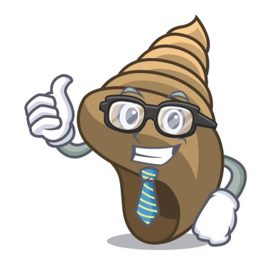 İşadamı sarmal kabuk karakter karikatür vektör çizim