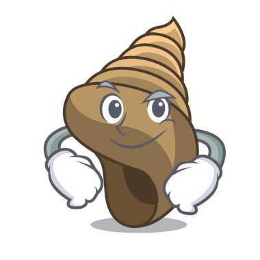 Smirking sarmal kabuk karakter karikatür vektör çizim