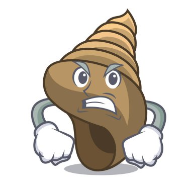 Kızgın sarmal kabuk maskot karikatür vektör çizim