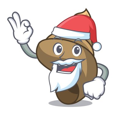 Santa sarmal kabuk maskot karikatür vektör çizim