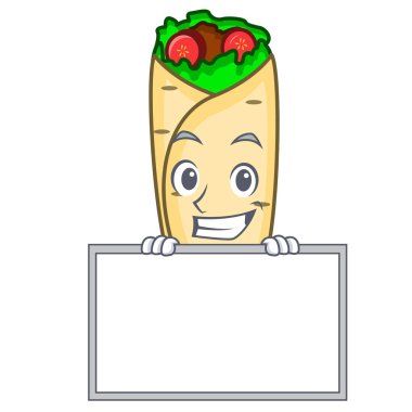 Yönetim Kurulu börek karakter karikatür tarzı vektör çizim ile sırıtarak