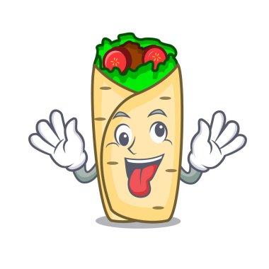 Deli börek maskot karikatür tarzı vektör çizim